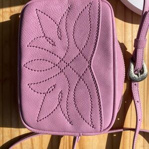 Tecovas Pink Leather Crossbody Bag
